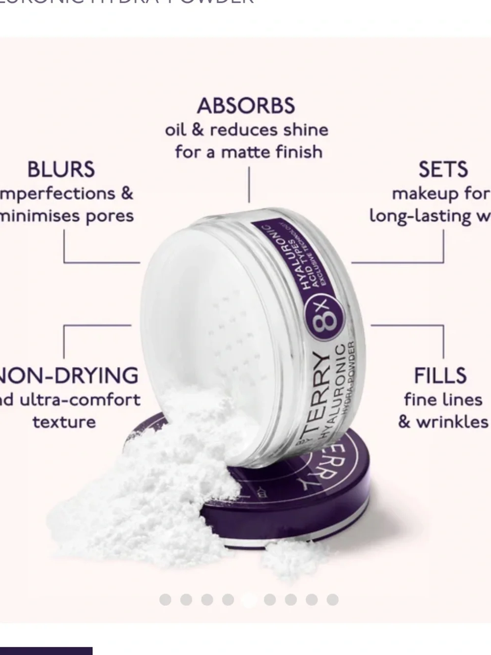 By Terry HYALURONIC HYDRA-POWDER invisible matte no lines no pores hydrates